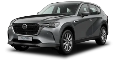 SUV gris metalizado visto de tres cuartos delanteros sobre fondo blanco de estudio