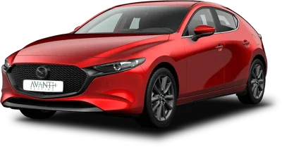 Mazda 3 rojo en renting para autónomos